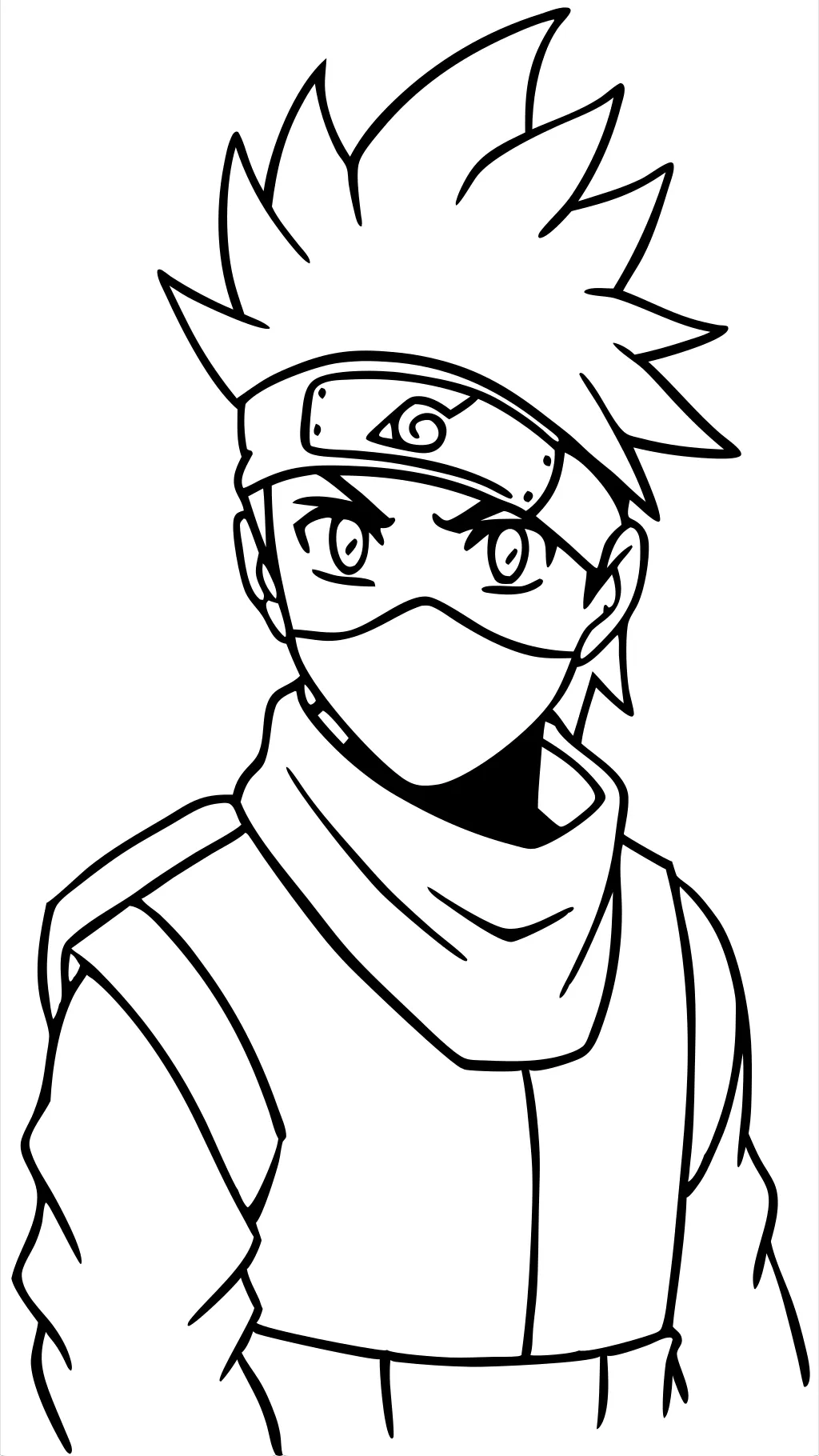 Página para colorear de Kakashi